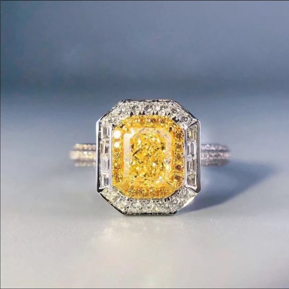 New Birthstone 925 Silver Citrine Beautiful Ring - Picture 2 of 6